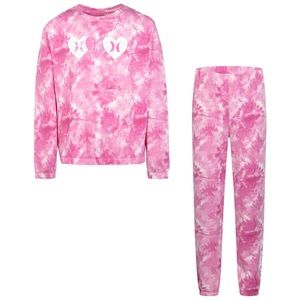 NWT Hurley Girls Fleece Crew and Jogger Set